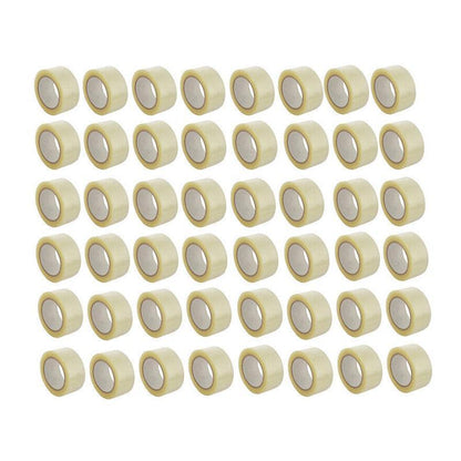 Clear Packing Tape 48mm x 100m for Carton Sealing 6 to 48 Rolls - 48 Rolls
