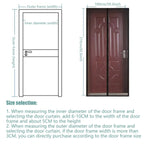 Vertical Stripe Auto-Closing Screen Door Curtain Anti Mosquito Bug Mesh Hands Free