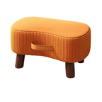 Small Stool for Home Simple Shoe Changing Low Seat Stool Wooden Household Use - Beige
