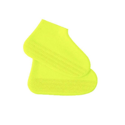 Shoe Cover Waterproof Silicone Non Slip Rain Water Rubber Foot Boot Overshoe L Size - Black