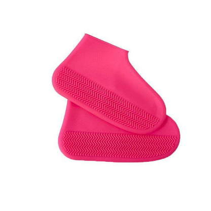 Shoe Cover Waterproof Silicone Non Slip Rain Water Rubber Foot Boot Overshoe S - Black
