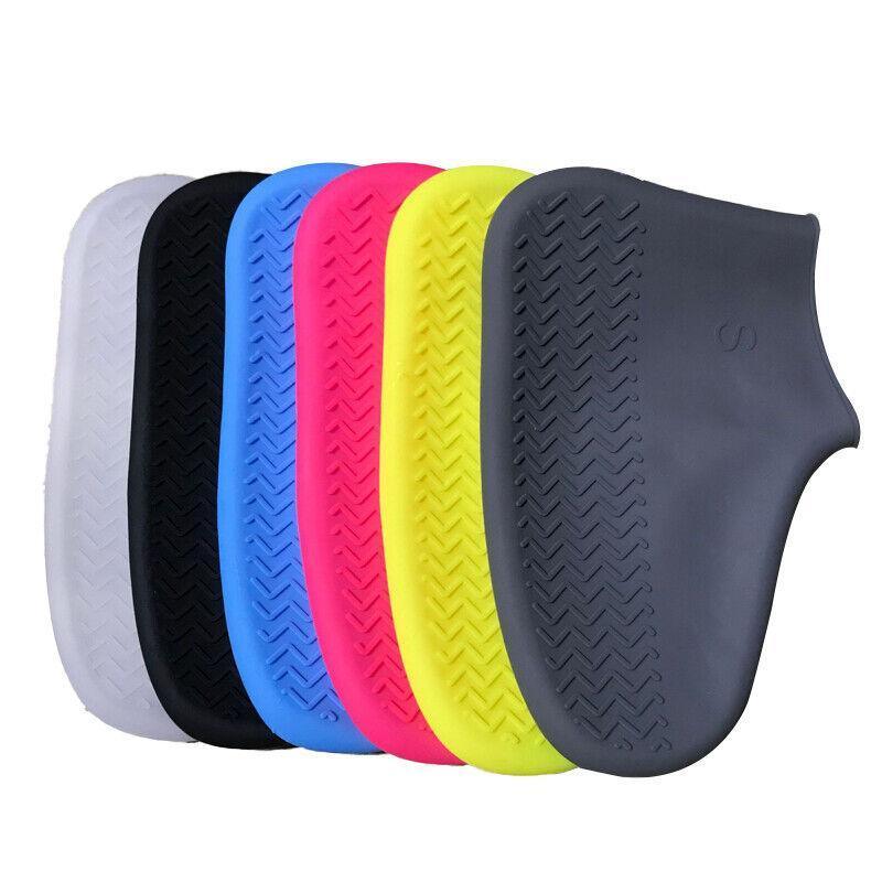 Shoe Cover Waterproof Silicone Non Slip Rain Water Rubber Foot Boot Overshoe M Size - Red