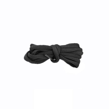 Shoelaces Colorful Coloured Flat Round Oval Bootlace Sneaker Shoe Laces - Flat-Grey