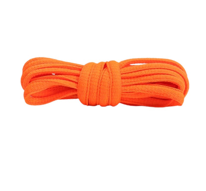 Shoelaces Colorful Coloured Flat Round Oval Bootlace Sneaker Shoe Laces - Round-Red