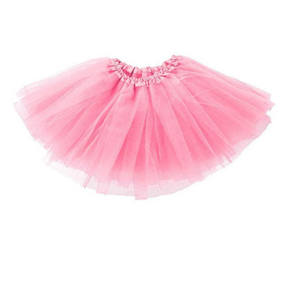 Womens Tulle Tutu Skirt Dressup Party Costume Ballet  Dance Wear - Rose red