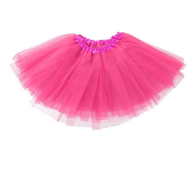 Womens Tulle Tutu Skirt Dressup Party Costume Ballet  Dance Wear - Rose red