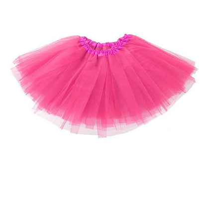 Womens Tulle Tutu Skirt Dressup Party Costume Ballet  Dance Wear - Rose red