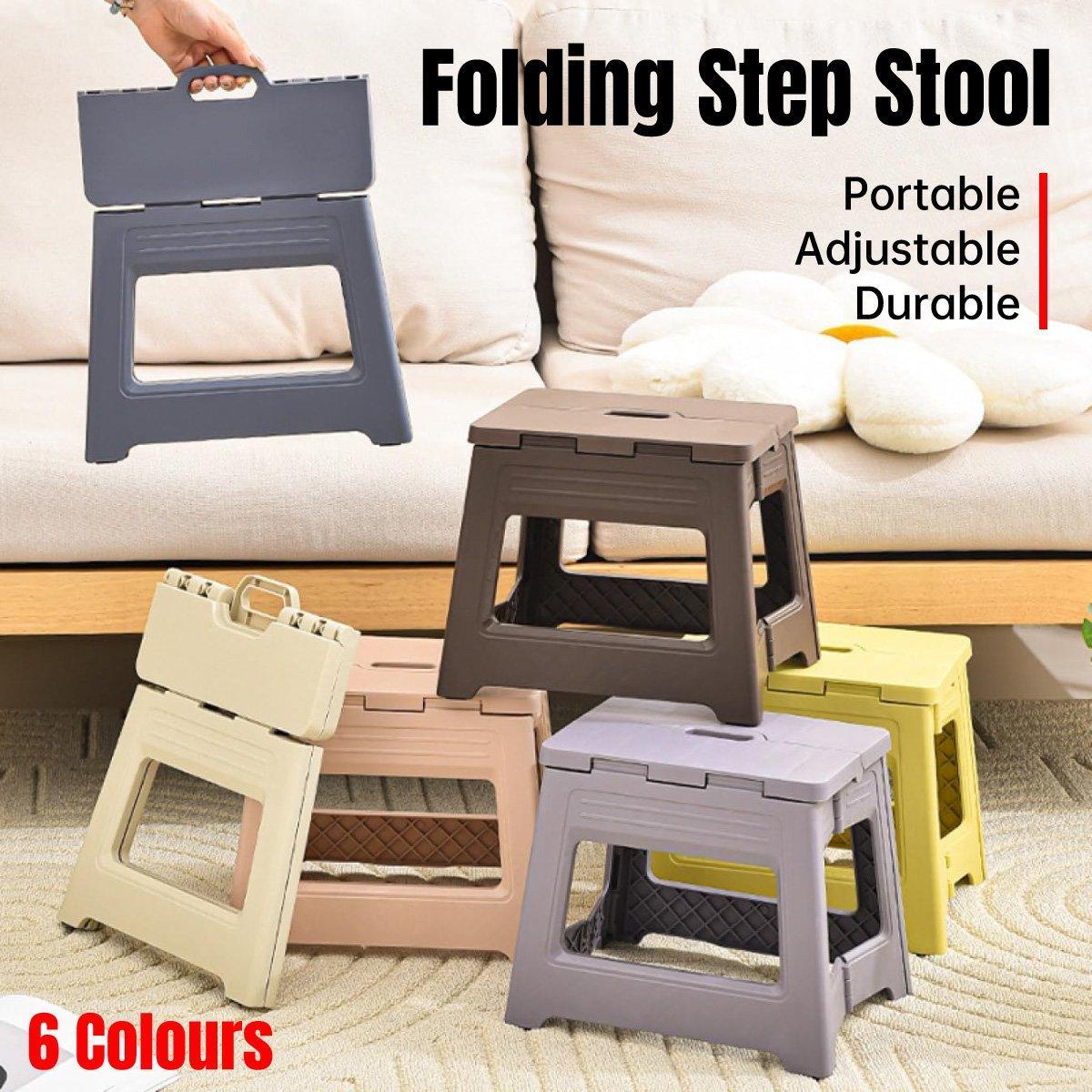 Portable Adjustable Folding Plastic Stool Retractable Outdoor Fishing Chair - Purple