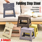 Portable Adjustable Folding Plastic Stool Retractable Outdoor Fishing Chair - Purple