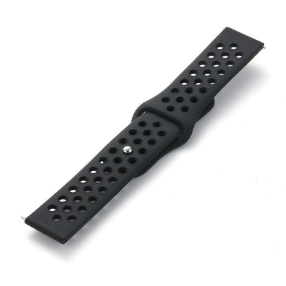 22mm 20mm Silicone Sports Watch Band for Samsung Huawei Huami Two-Tone Strap - 20mm-Blue