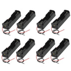 8 Pack 18650 Single Battery Holder Case Rechargeable 18650 Wire Lead Lithium