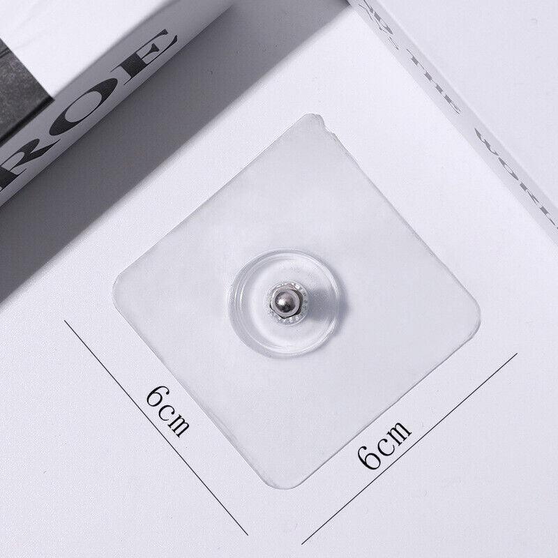 10X Punch-Free Adhesive Wall Hanging Hooks - 6mm