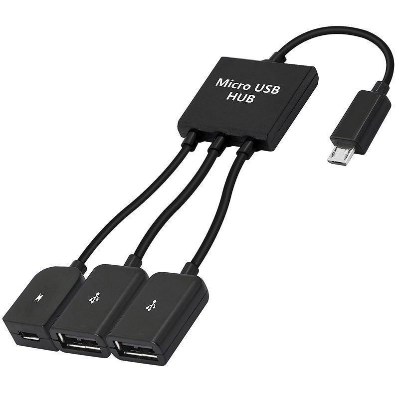 Micro USB 2.0 OTG HUB Cable Adapter AU Male to Female Dual Host Fast Transfer