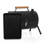 Grillz Charcoal BBQ Portable Grill Camping Barbecue Outdoor Cooking Smoker - White