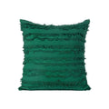 Boho Tassel Fringe Striped Cushion Cover Soft Home Decor Sofa Throw Pillow Case - Green