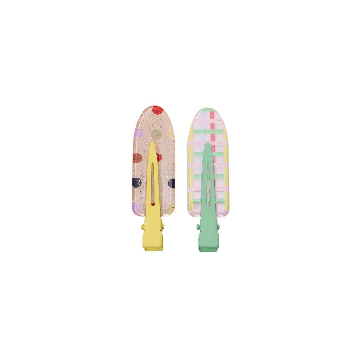 2PCS Juice Series Hair Clip Makeup Hair Accessories Colourful Hair Barrettes - Bobo