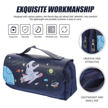 Functional Pencil Case Stationery Bag Pen Holder Storage Organizer for School - 03