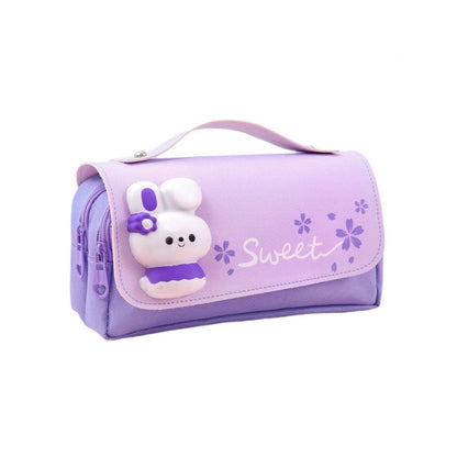 Functional Pencil Case Stationery Bag Pen Holder Storage Organizer for School - 03