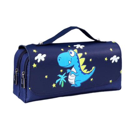 Functional Pencil Case Stationery Bag Pen Holder Storage Organizer for School - 04