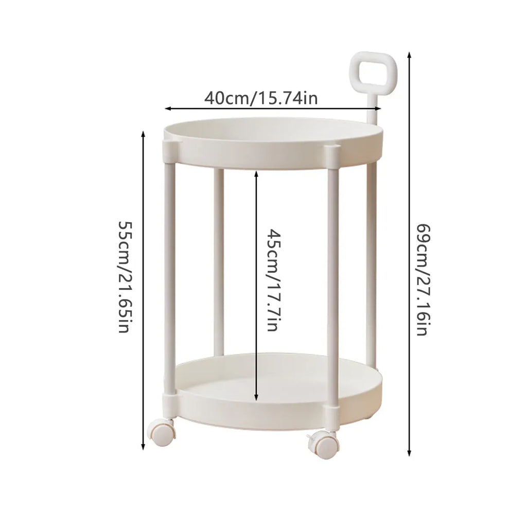Cream Style Home Coffee Table Movable Creative Sofa Side Table Bedside Table