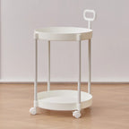 Cream Style Home Coffee Table Movable Creative Sofa Side Table Bedside Table