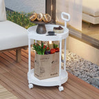 Cream Style Home Coffee Table Movable Creative Sofa Side Table Bedside Table