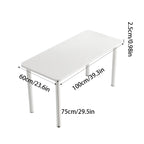 Compact Computer Desk White Study Table Home Office Workstation 100x60cm