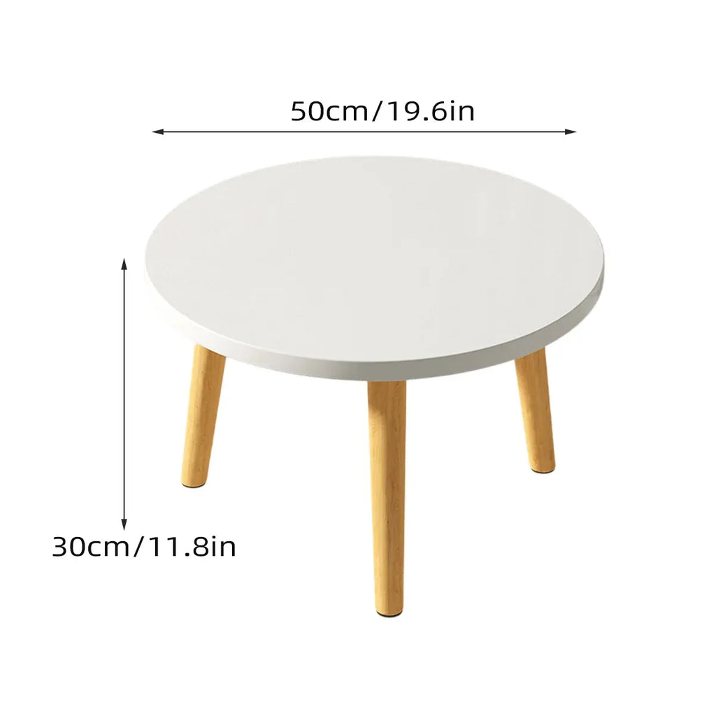Round Coffee Table Low Side Table Modern Living Room Bedroom Accent Furniture