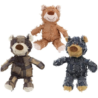 Puppy Squeaky Plush Toy Small Dog Chew Soft Bear Pet Companion - Brown-22cm