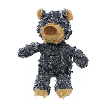 Puppy Squeaky Plush Toy Small Dog Chew Soft Bear Pet Companion - Brown-22cm