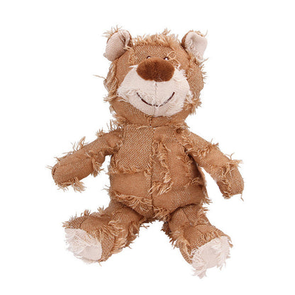 Puppy Squeaky Plush Toy Small Dog Chew Soft Bear Pet Companion - Purple-28cm