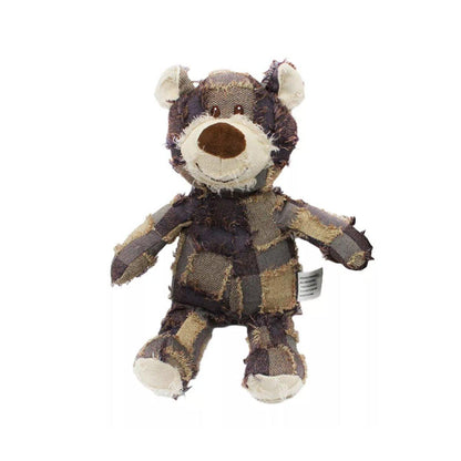 Puppy Squeaky Plush Toy Small Dog Chew Soft Bear Pet Companion - Purple-28cm