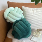 Three-Strand Braided Round Pillow Sofa Cushion Decorative Pillow for Living Room - Azure