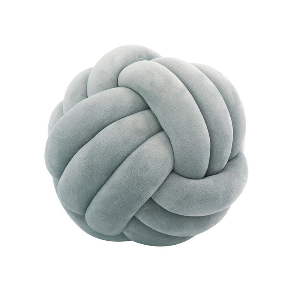 Three-Strand Braided Round Pillow Sofa Cushion Decorative Pillow for Living Room - Black
