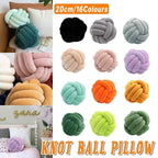 Three-Strand Braided Round Pillow Sofa Cushion Decorative Pillow for Living Room - Dark Blue