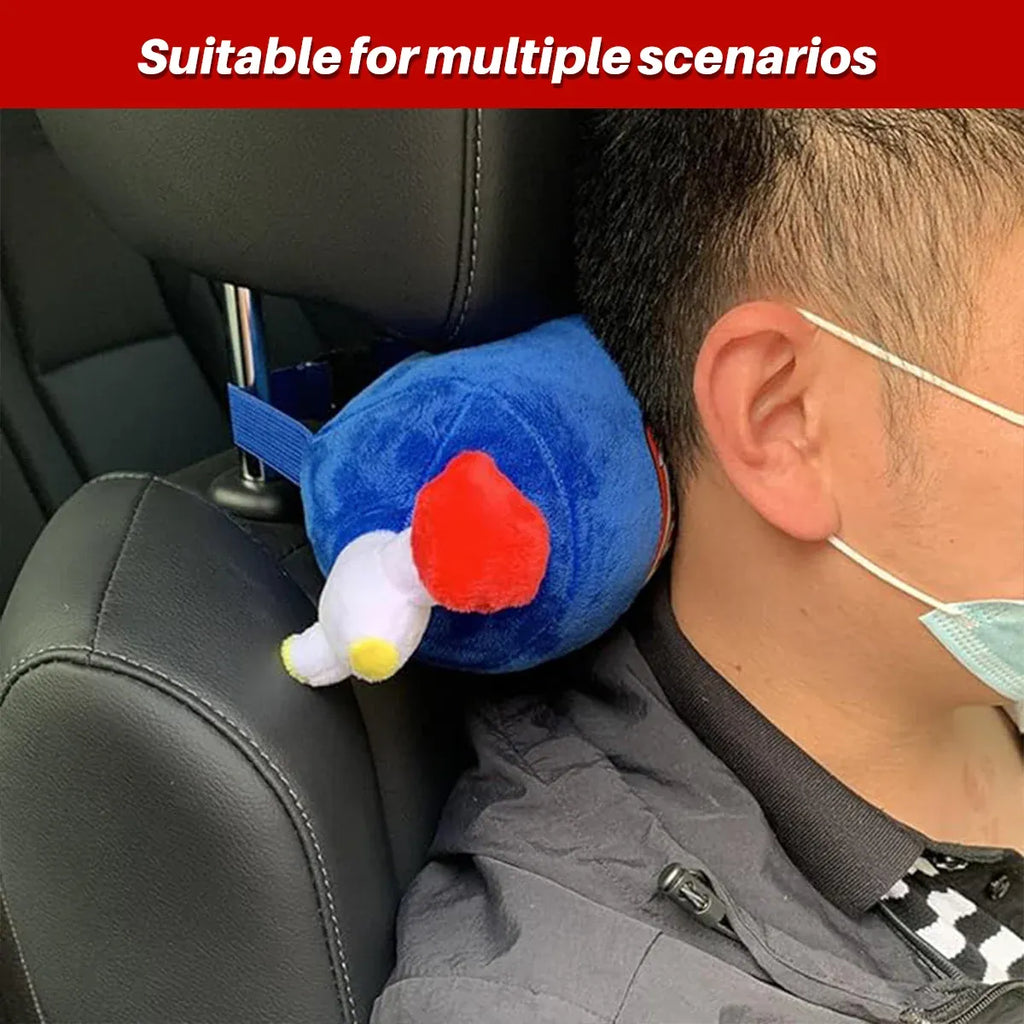 Car Neck Pillow Headrest Cushion Lumbar Support Throw Pillow For Seat Driving - Pillow