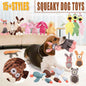 Squeaky Dog Toy Plush Chew Rope Pet Puppy Toys with Squeaker Crinkle for Teething - Brown Donkey