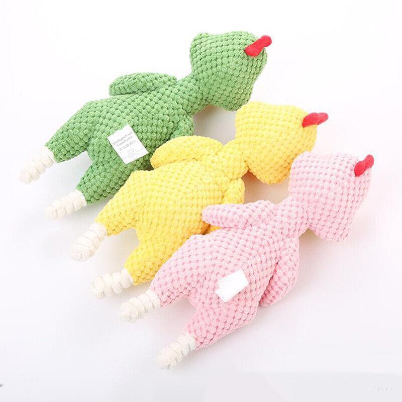 Squeaky Dog Toy Plush Chew Rope Pet Puppy Toys with Squeaker Crinkle for Teething - White Donkey