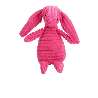Squeaky Dog Toy Plush Chew Rope Pet Puppy Toys with Squeaker Crinkle for Teething - White Donkey