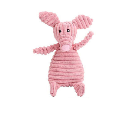 Squeaky Dog Toy Plush Chew Rope Pet Puppy Toys with Squeaker Crinkle for Teething - Yellow Chicken