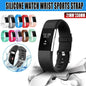 L Size Silicone Watch Wrist Sports Strap For Fitbit Charge Band Wristband Replacement - Lake Blue