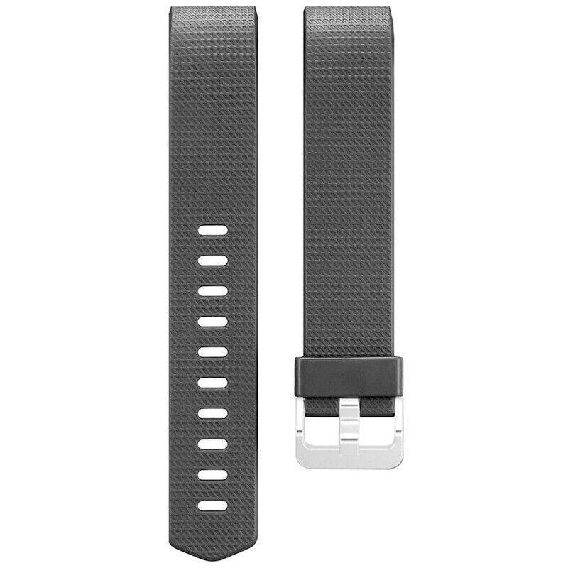 L Size Silicone Watch Wrist Sports Strap For Fitbit Charge Band Wristband Replacement - Lake Blue