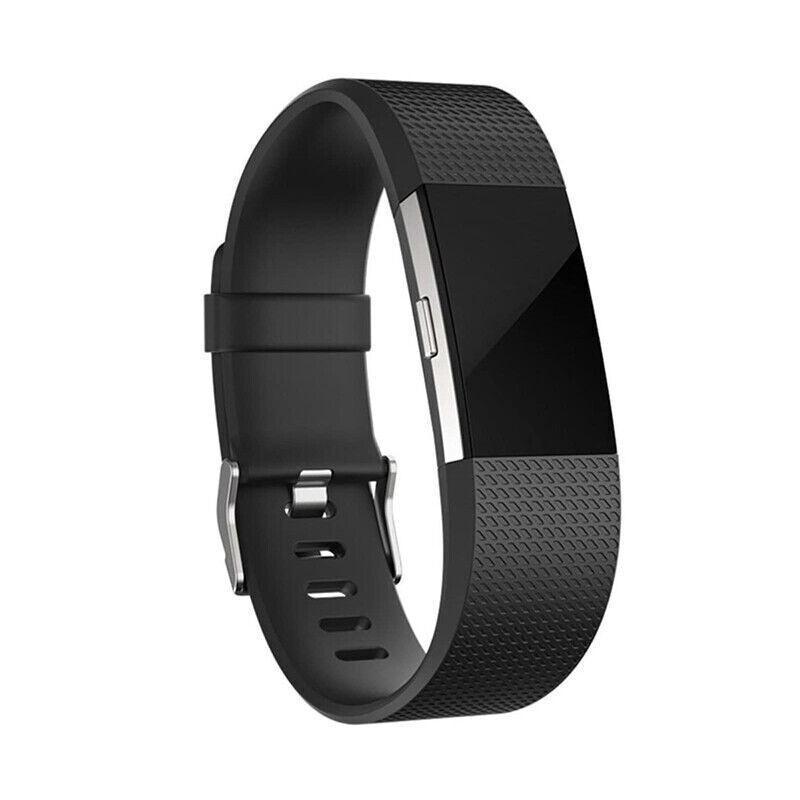 L Size Silicone Watch Wrist Sports Strap For Fitbit Charge Band Wristband Replacement - Lake Blue