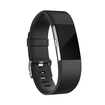 L Size Silicone Watch Wrist Sports Strap For Fitbit Charge Band Wristband Replacement - Lake Blue