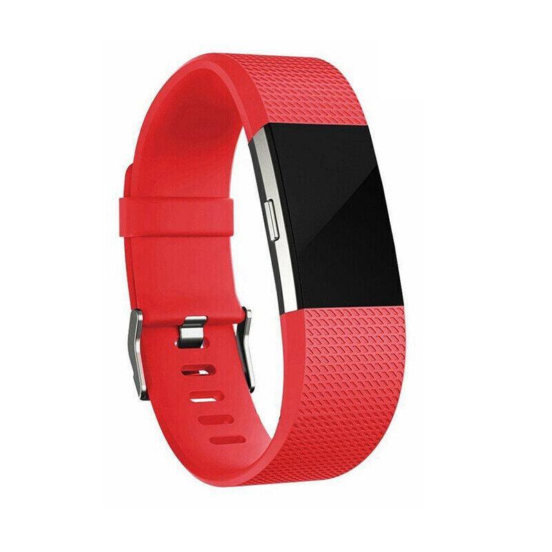 L Size Silicone Watch Wrist Sports Strap For Fitbit Charge Band Wristband Replacement - Lake Blue