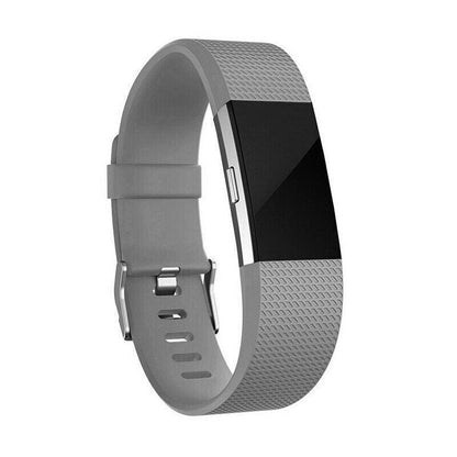 L Size Silicone Watch Wrist Sports Strap For Fitbit Charge Band Wristband Replacement - Lake Blue