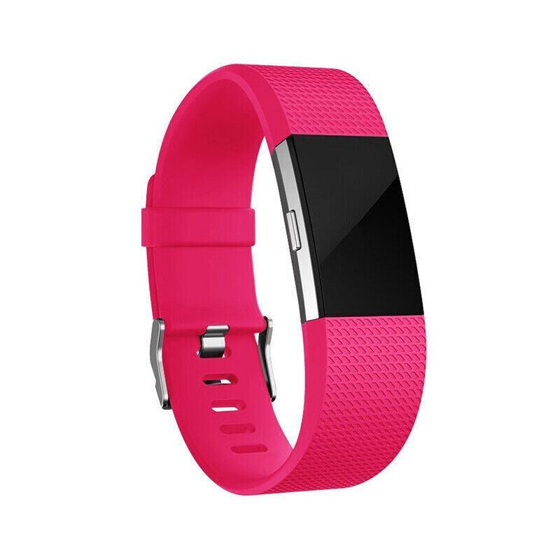 L Size Silicone Watch Wrist Sports Strap For Fitbit Charge Band Wristband Replacement - Lake Blue