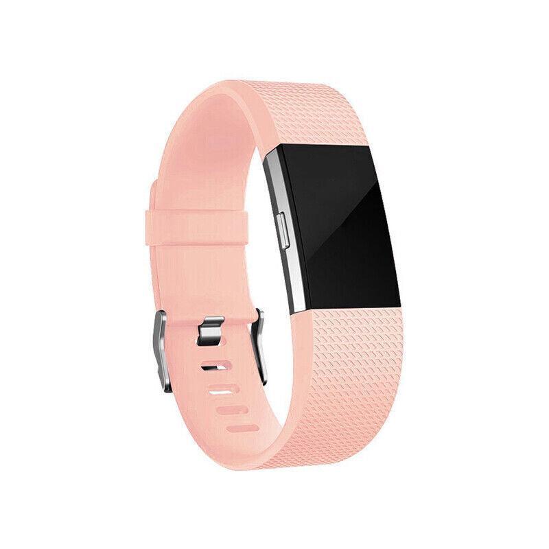 L Size Silicone Watch Wrist Sports Strap For Fitbit Charge Band Wristband Replacement - Lake Blue