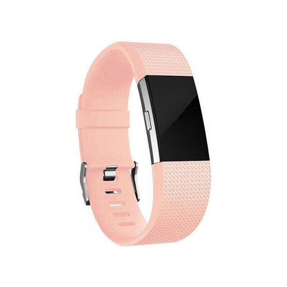 L Size Silicone Watch Wrist Sports Strap For Fitbit Charge Band Wristband Replacement - Lake Blue