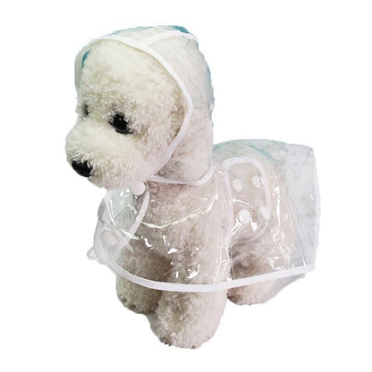 Puppy Waterproof Pet Dog Raincoat Jacket Clothes Vest Rain Coat Outdoor Hoodies White - M